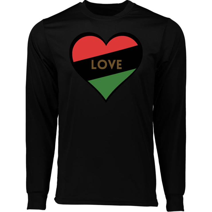 Pan African Heart  Long Sleeve Moisture-Wicking Tee