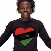 Pan African Heart  Long Sleeve Moisture-Wicking Tee