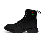 Men's Canvas Black Boots Heart