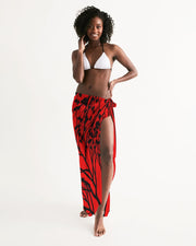 red black heart Swim Cover Up