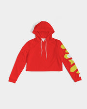 Red Women's Cropped Hoodie