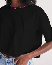 Women's Lounge Cropped Tee Black