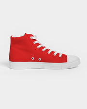 Red Men's Hightop Canvas Shoe