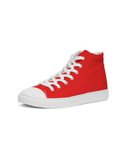 Red Men's Hightop Canvas Shoe