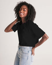 Women's Lounge Cropped Tee Black