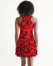 Red Trees of Hearts Women's Racerback Dress