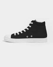 pure black Women's Hightop Canvas Shoe