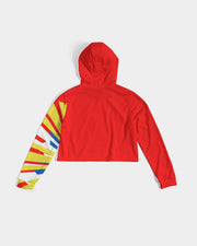 Red Women's Cropped Hoodie