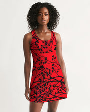 Red Trees of Hearts Women's Racerback Dress