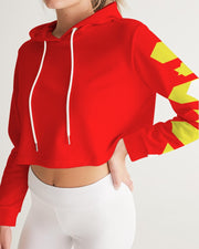 Red Women's Cropped Hoodie