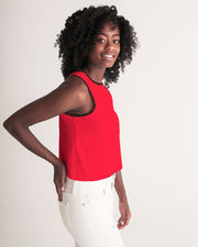 red tops Women's Cropped Tank