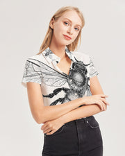 Fly Women's Short Sleeve Button Up