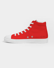 Red Men's Hightop Canvas Shoe