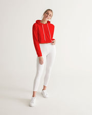 Red Women's Cropped Hoodie