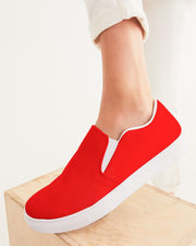 Red Women's Slip-On Canvas Shoe