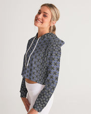 Women's Cropped Hoodie Blue