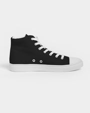 pure black Women's Hightop Canvas Shoe