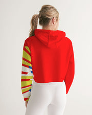 Red Women's Cropped Hoodie