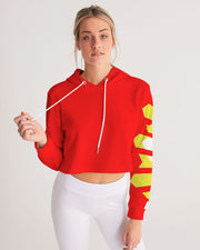 Red Women's Cropped Hoodie