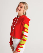 Red Women's Cropped Hoodie