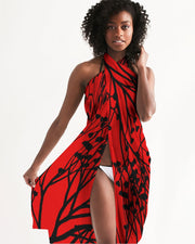 red black heart Swim Cover Up