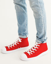 Red Men's Hightop Canvas Shoe