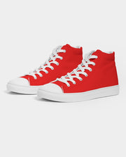 Red Men's Hightop Canvas Shoe