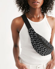 Grayscale Clover Crossbody Sling Bag