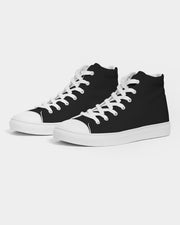 pure black Women's Hightop Canvas Shoe