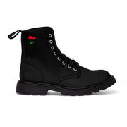 Men's Canvas Black Boots Heart