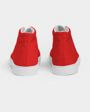 Red Men's Hightop Canvas Shoe